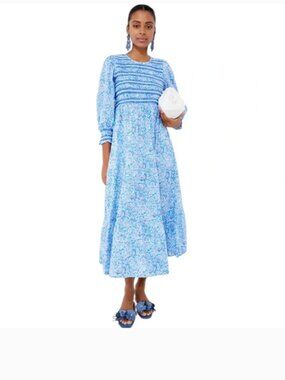 Tuckernuck x Pink City Prints Isabel dress Ornate Sky 100% Cotton